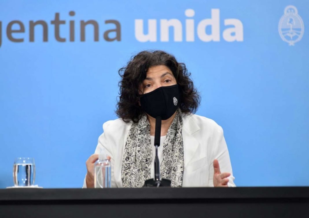La ministra de Salud nacional, Carla Vizzotti.