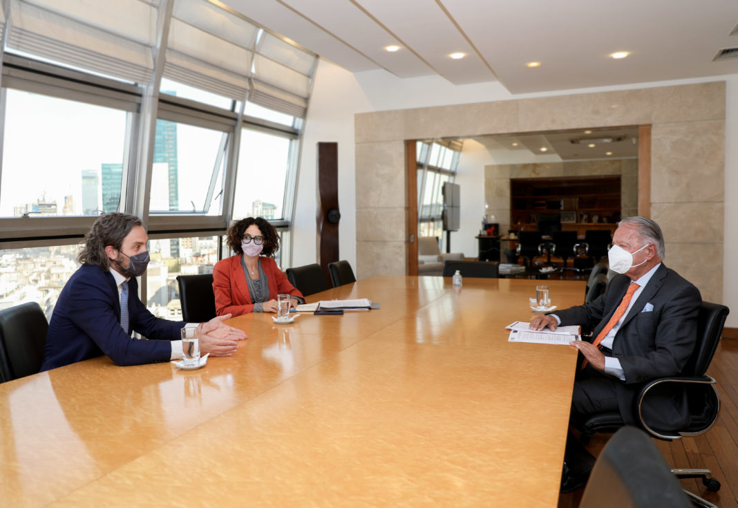 Daniel Funes, Santiago Cafiero y Cecilia Todesca Bocco.